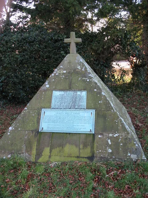 Pyramid Tombstone in Sharow Churchyard This unusual tomstone marks the grave of Charles Piazzi Smyth [1819-1900], a scientist, Egyptologist and for 43 years the Astronomer Royal for Scotland.