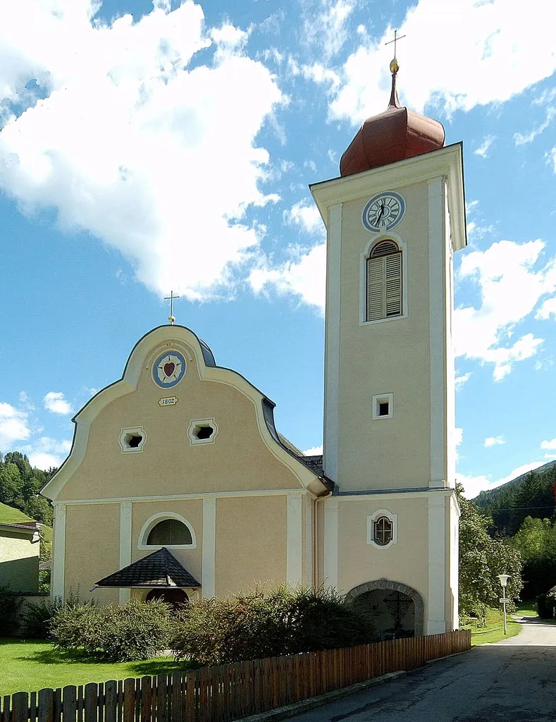 Protestant parish church at Eisentratten, municipality Krems in Kärnten, district Spittal an der Drau, Carinthia / Austria / EU