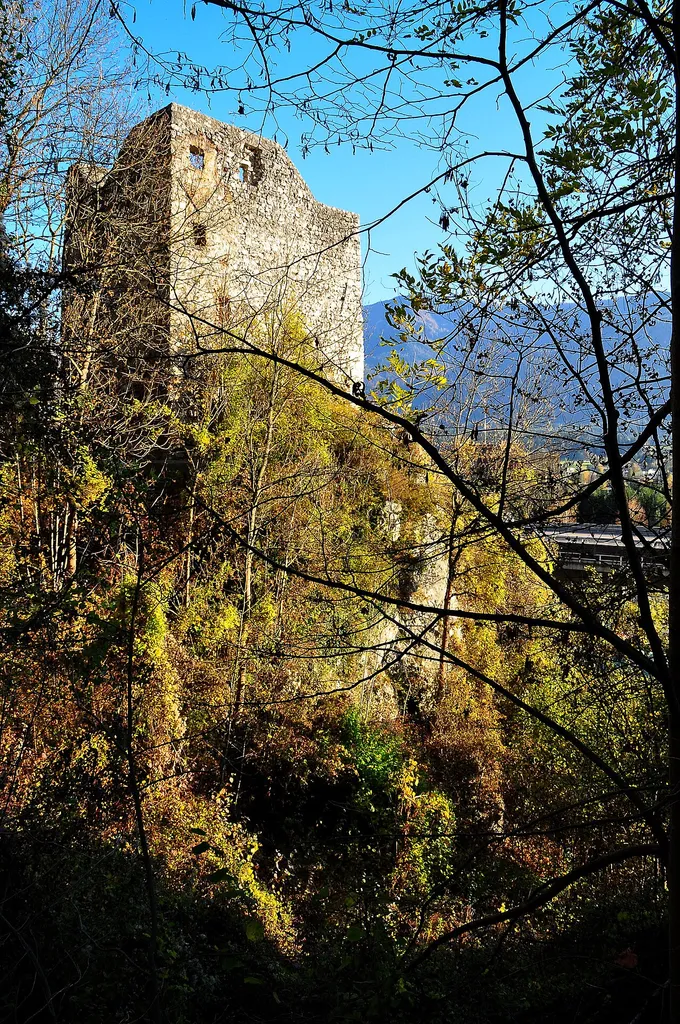 Castle ruin Federaun in Unterfederaun, statatory city Villach, Carinthia, Austria, EU