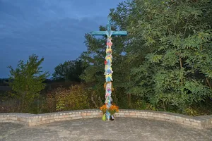 Memorial cross on the place of the former church, Fedorivka