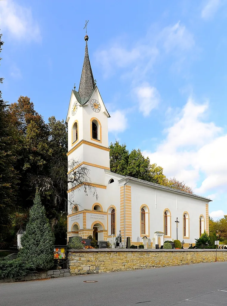 Lutheran church on Martin-Luther-Strasse #4 in Waiern, municipality Feldkirchen, district Feldkirchen, Carinthia, Austria, EU