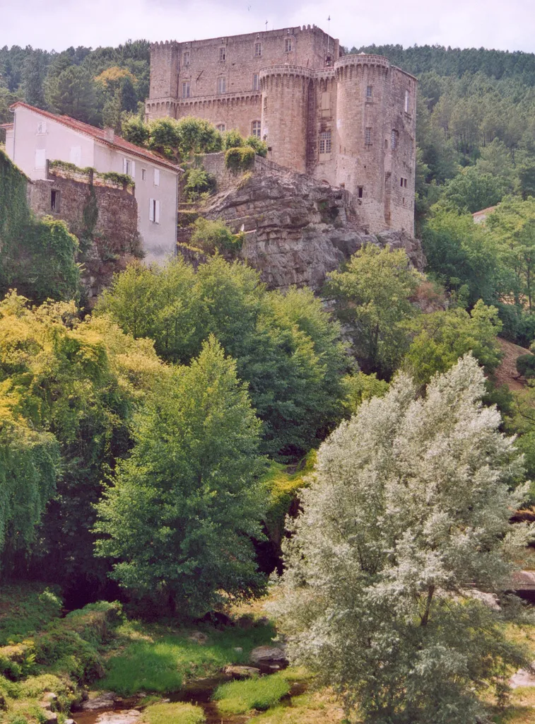 The castle of Largentière, Ardèche, France.