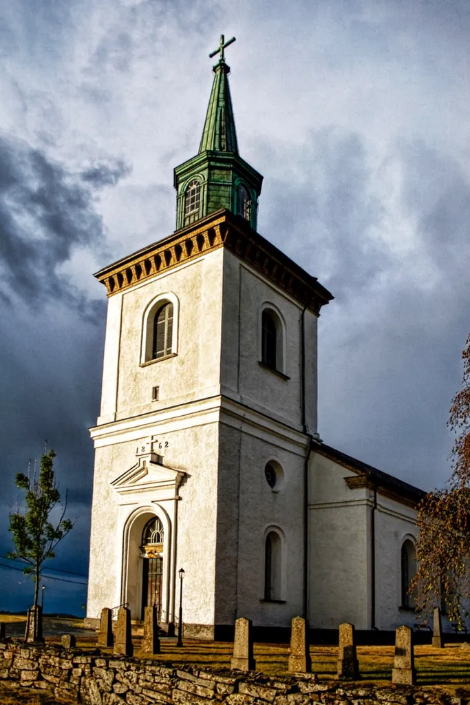 Stafsinge Church in Falkenberg Municipality, Sweden.
