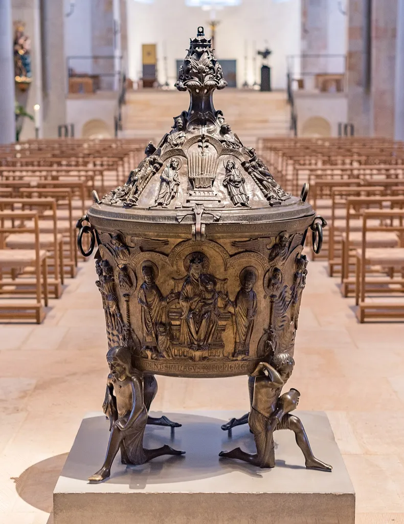 Baptismal font in Hildesheim Cathedral