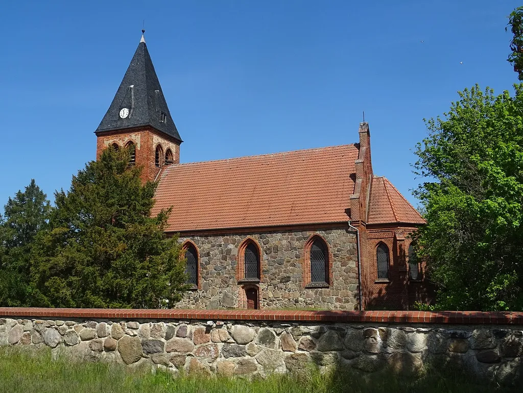 Dorfkirche Postlin, Gemeinde Karstädt,Ansicht von Süden