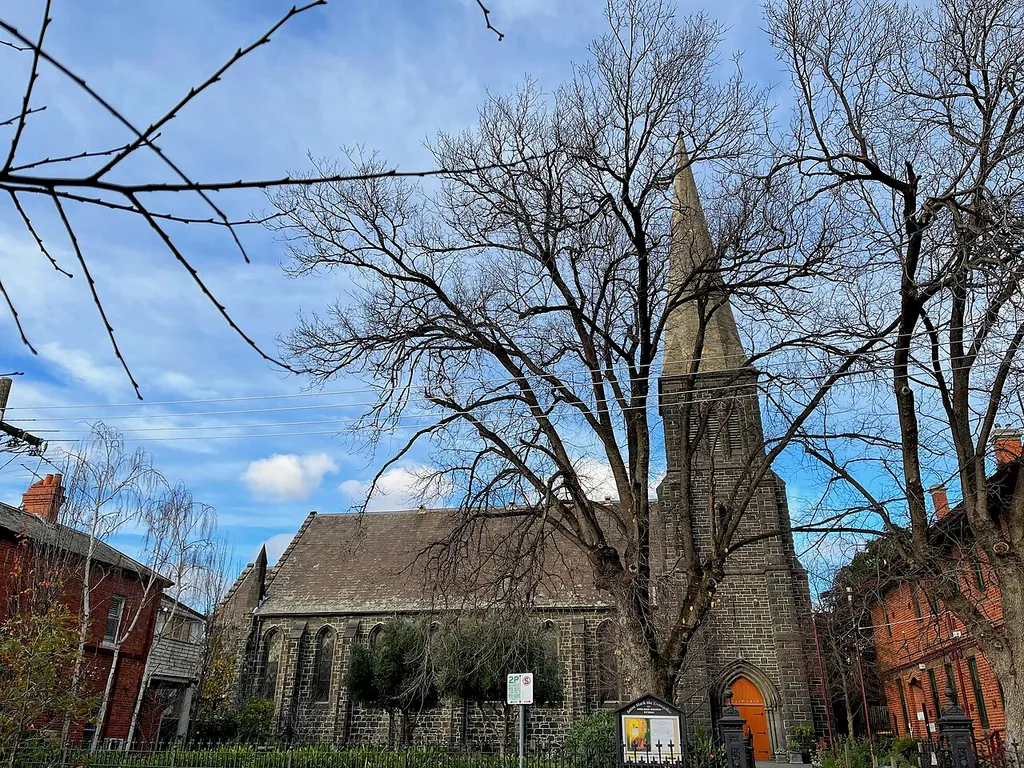 St Mark's Church, an Anglican church in Fitzroy, Melbourne, Australia which is listed on the Victorian Heritage Register