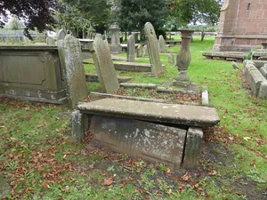 Tombchest of James Phillips, 2 metres south of the sundial in the Churchyard of St Michael