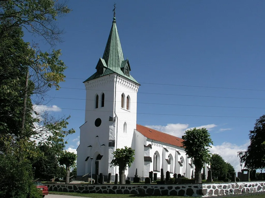 Ingelstorps kyrka/church. Main view.