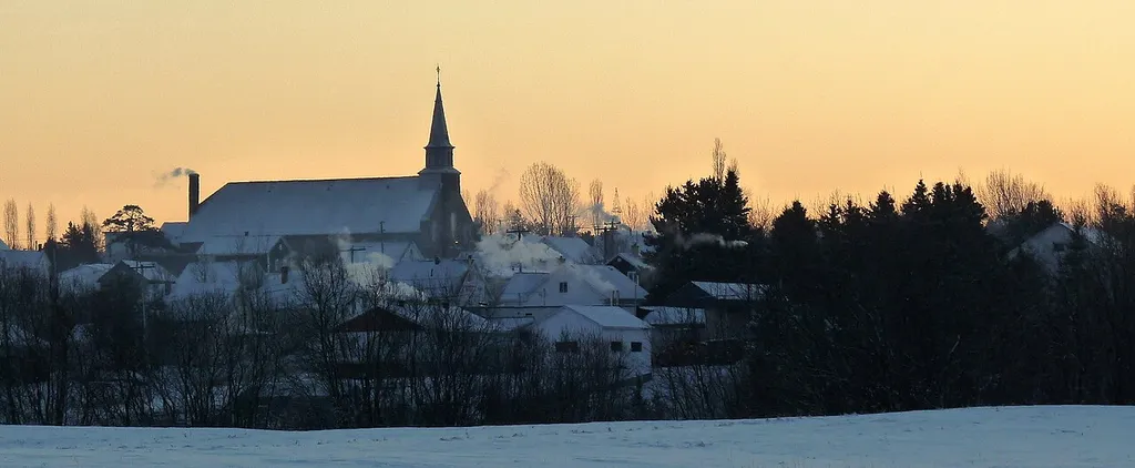Vue du village de Saint-Épiphane au Bas-Saint-Laurent (Québec)