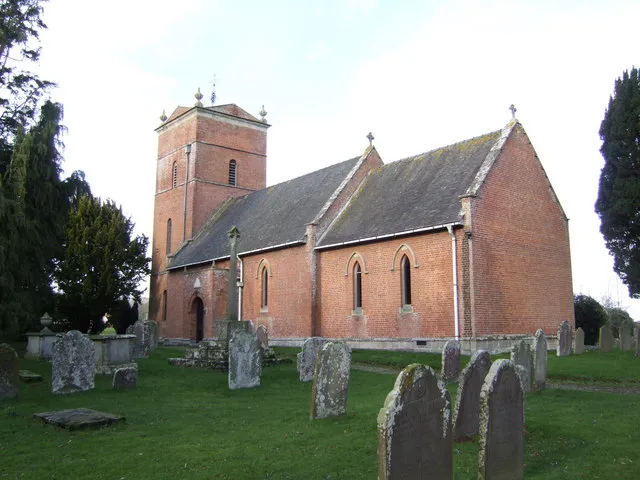 St Mary's parish church, Tyberton, Herefordshire, seen from the southeast