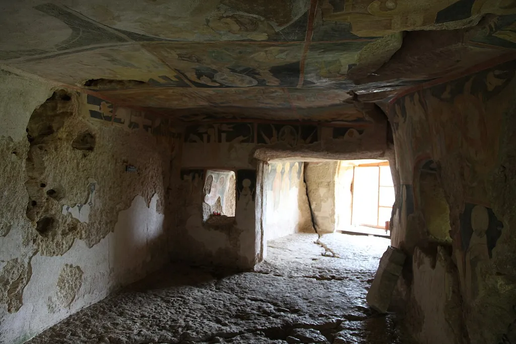 Inside a Rock-hewn Church of Ivanovo