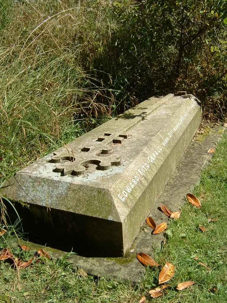Grave of Edward FitzGerald, Church of St Michael &amp; All Angels, Boulge, Suffolk, England.