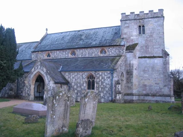 St. Marys, Shrewton. A view looking east to the church of St. Mary at Shrewton.