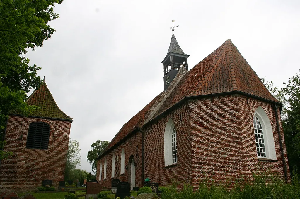 Historic church (reformed) in Jennelt, district of Aurich, East Frisia, Germany