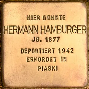 Stolperstein dedicated to Hermann Hamburger