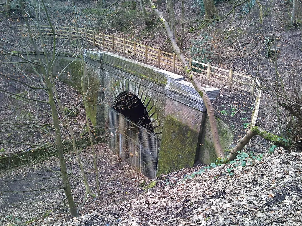 Photograph of the North portal of Harecastle South Railway Tunnel, Kidsgrove, Staffordshire, England