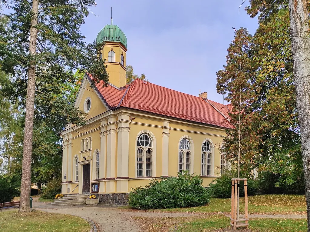 United methodist church in Třeboň, Jindřichův Hradec District, Czechia.