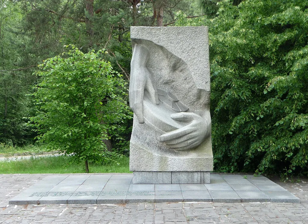Monument in the Dukla Pass commemorating engineers of the 1st Czechoslovak Army Corps (Prešov Region, Slovakia).