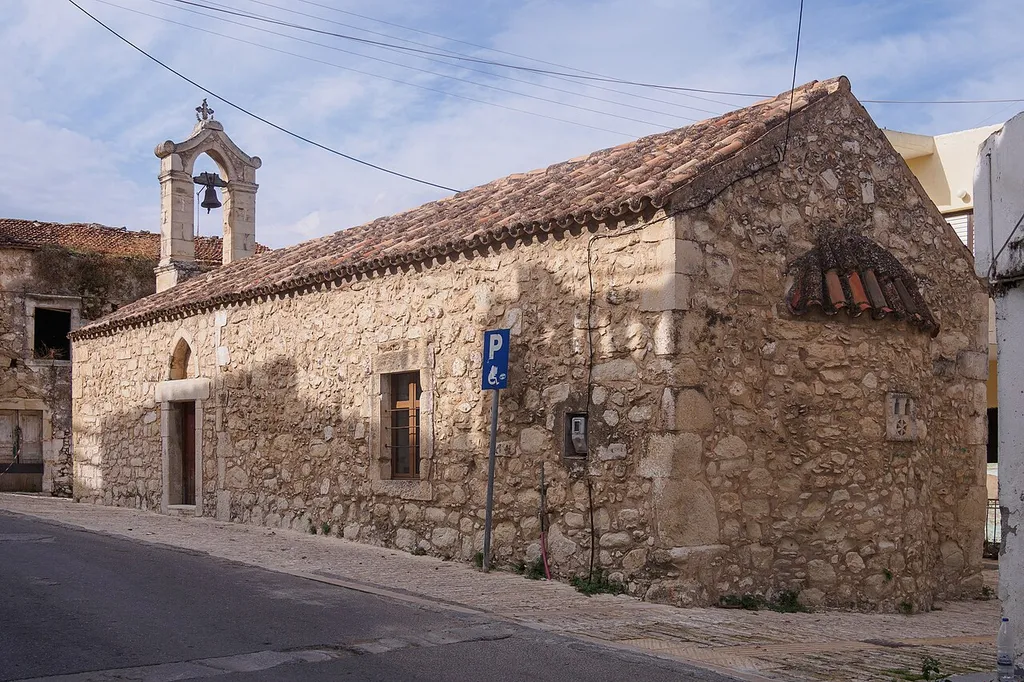 The 14th century church of Saint John the Prodrome, Margarites, Crete.