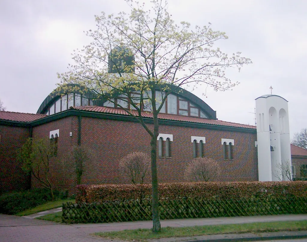 Die Allerheiligen-Kirche der Ukrainisch katholischen Gemeinde "Allerheiligen" in Hamburg-Hausbruch.