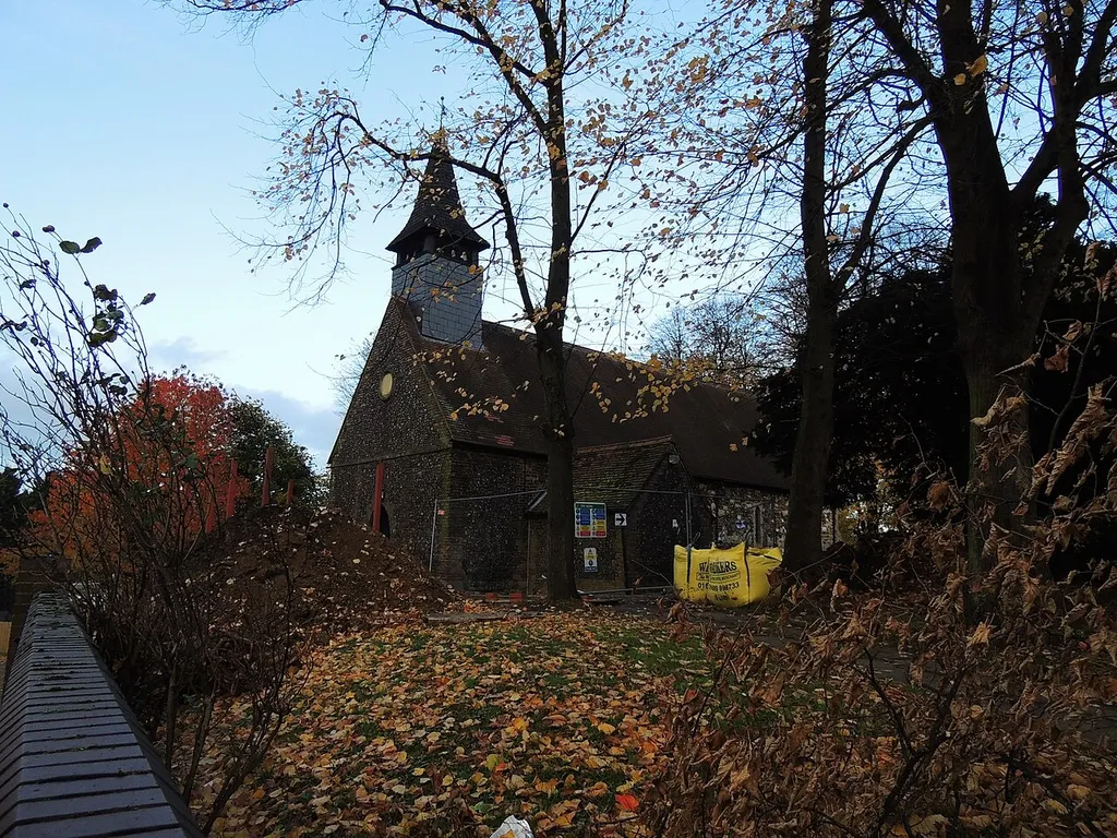 Greek Orthodox Church on Wickham Lane in Bexley, London. Probably 12th-century, restored 1926.