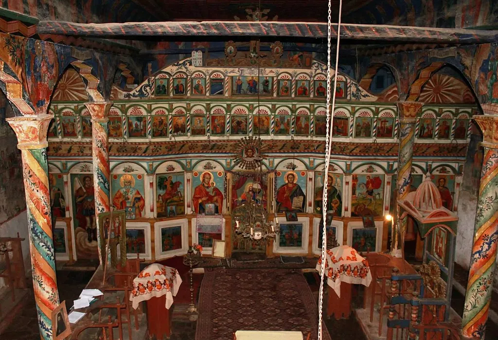 Interior of the church "St. Dimitar" in the village Palat, Bulgaria