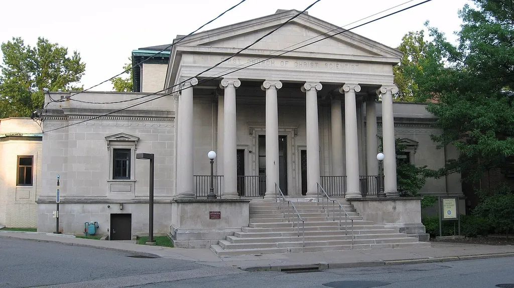 University Child Development Center at the University of Pittsburgh. Building is a former Church of Jesus Christ, Scientist church.