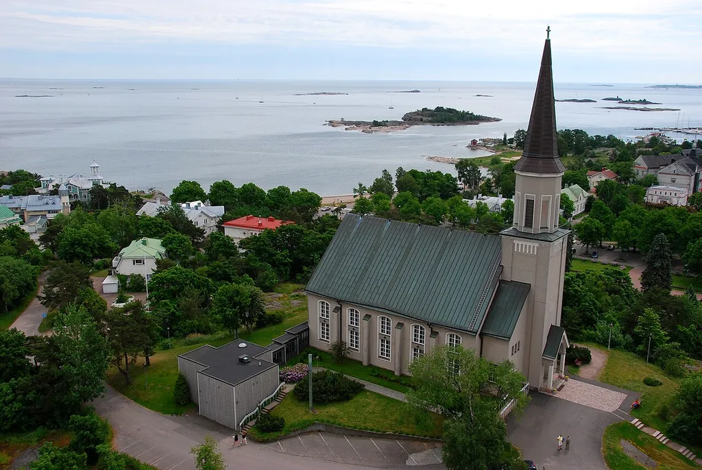 Hanko Church, Finland from water tower