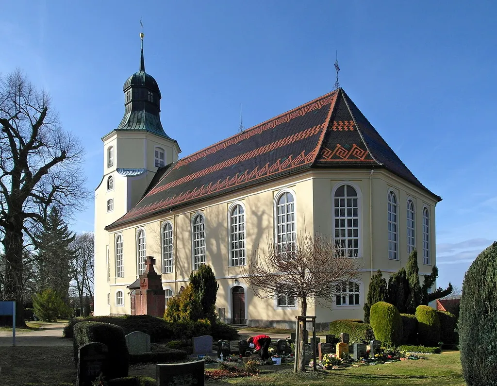 16.03.2017 02708 Kittlitz (Löbau), Alte Schulstraße: Kirche Kittlitz, heutiger Bau Mitte 18. Jh. [SAM8512.JPG]20170316450DR.JPG(c)Blobelt