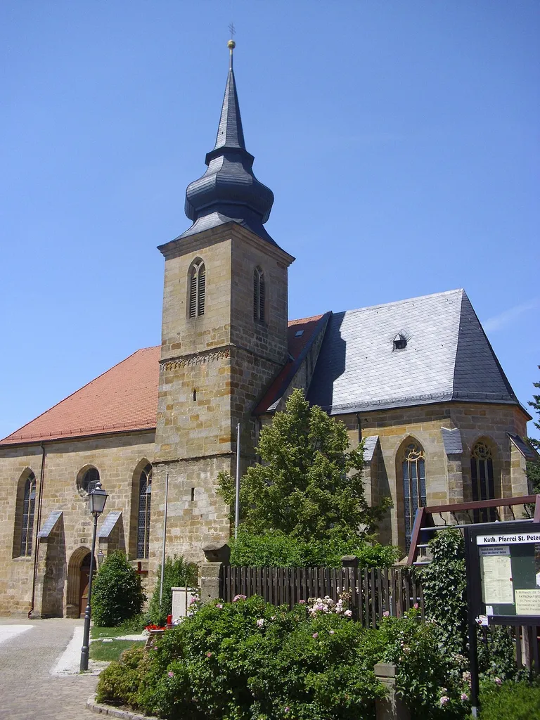 Ansicht der Marktgemeinde Rattelsdorf, nördlich von Bamberg im Tal der Itz gelegen, aus dem Sommer 2011