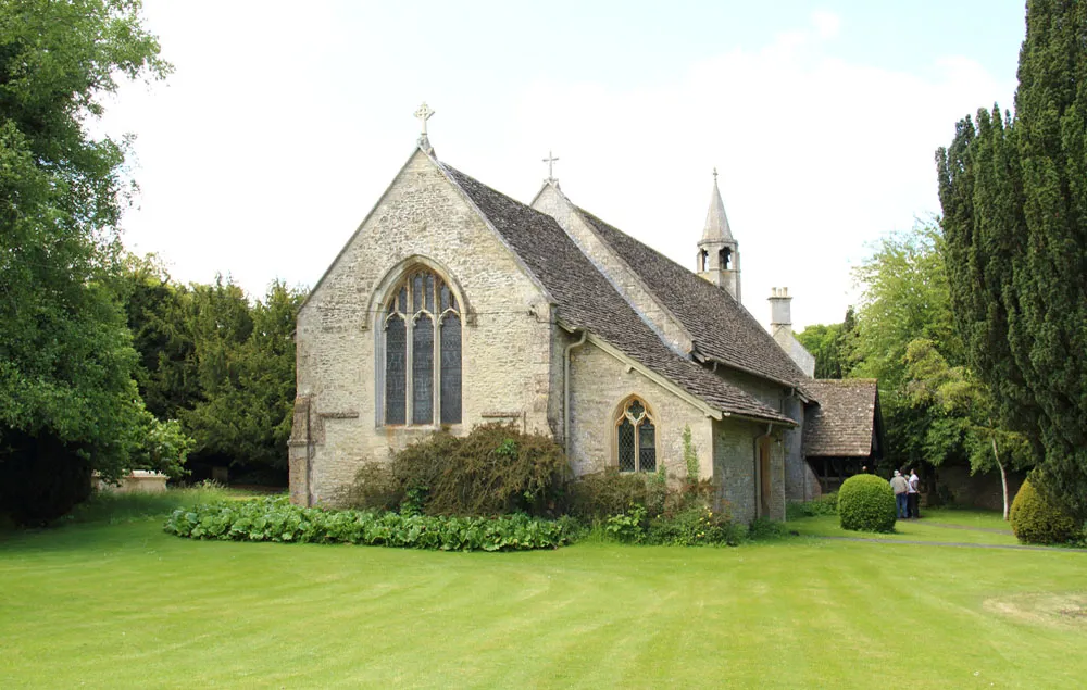 St Swithin's parish church, Quenington, Gloucestershire, seen from the northeast
