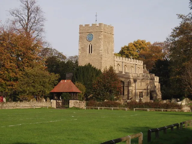 Milton Ernest church. Spanning the TL0156/TL0256 border, church close is tucked away in a quiet corner between two busy roads