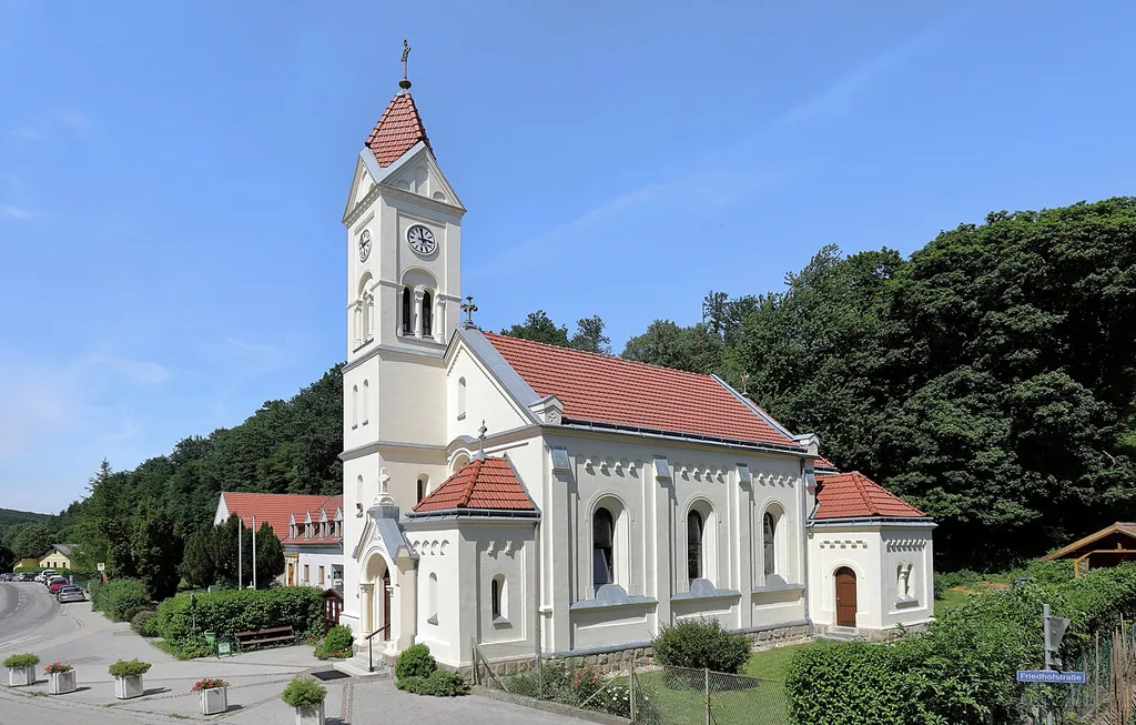 Parish church in Wolfsgraben, Austria.