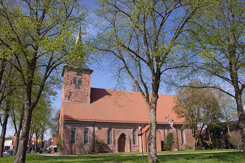 Bad Bramstedt in Schleswig-Holstein. Die Maria-Magdalenen-Kirche ist ein Baudenkmal. Das Bild zeigt Detail aus dem Inneren, siehe Dateiname.