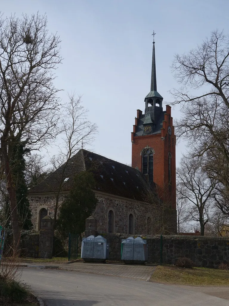 North-eastern view of the church in Seelübbe , Prenzlau municipality , Uckermark district, Brandenburg state, Germany.