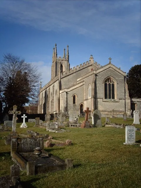 Christ Church, Warminster, Wiltshire, seen from the southeast. The church was built in 1830–31. The chancel (right) was designed by TH Wyatt and added in 1871.