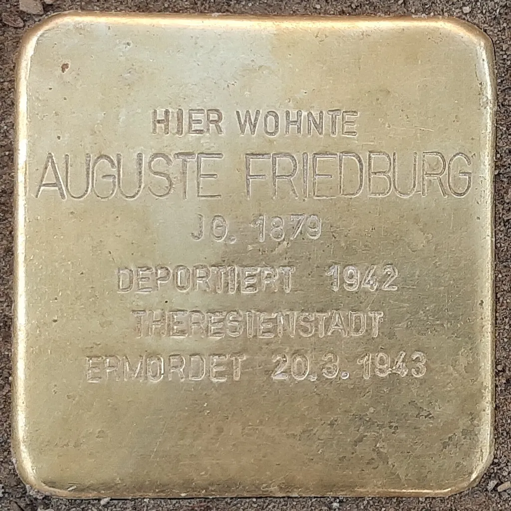Stolperstein für Auguste Friedburg in Hamburg-Rotherbaum