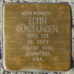 Stolperstein dedicated to Edith Günzburger
