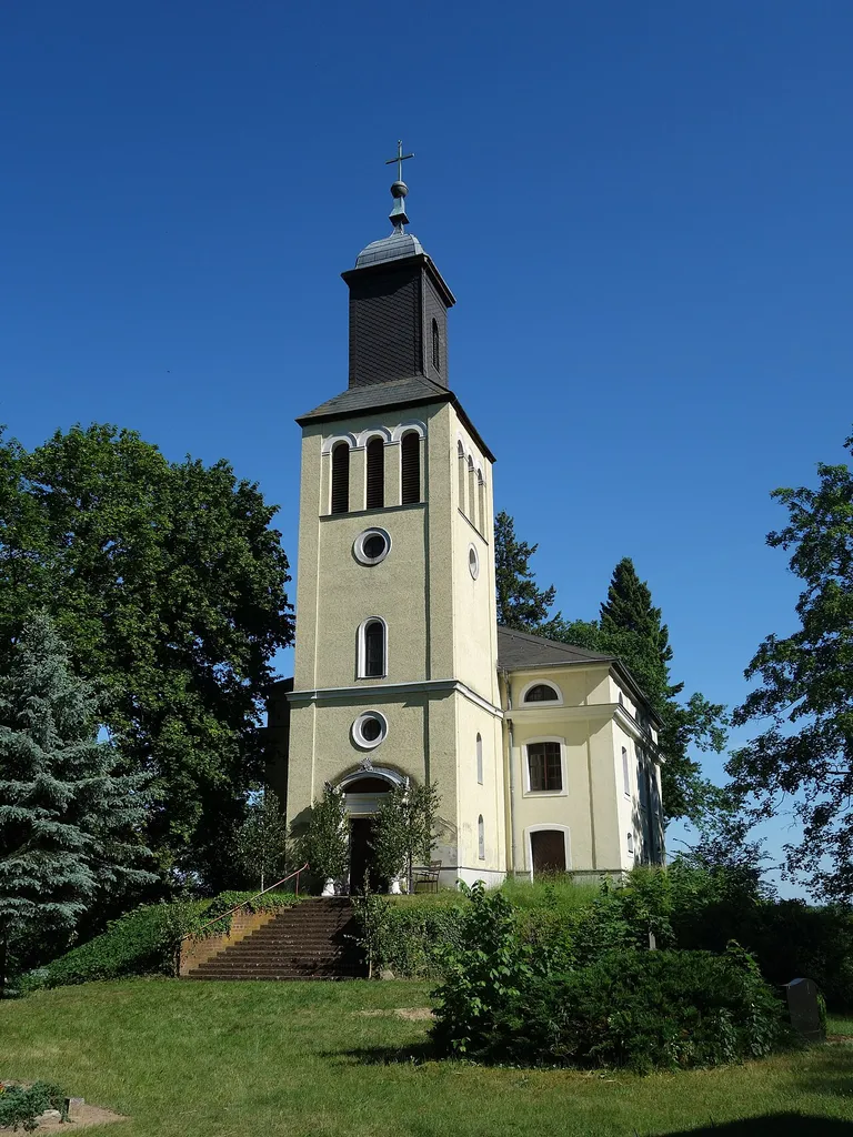 West-north-western view of the church in Neutornow , Bad Freienwalde municipality, Märkisch-Oderland district, Brandenburg state, Germany
