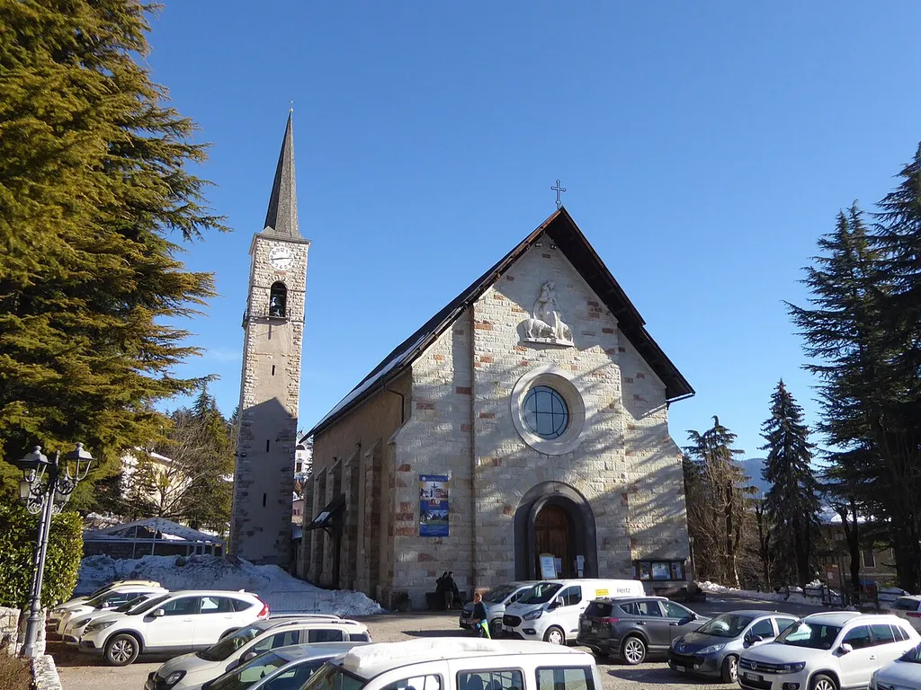 Coredo (Predaia, Trentino, Italy), new Discovery of the Cross church