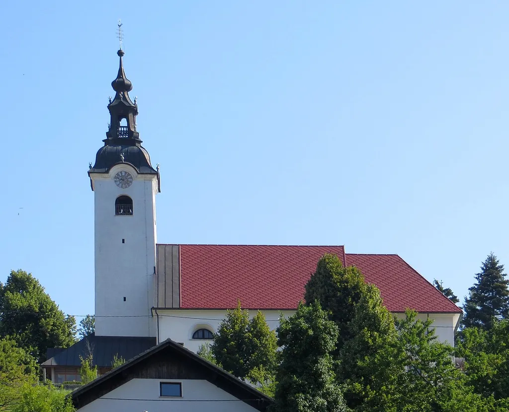 Saint John of Nepomuk Church in Nova Oselica, Municipality of Gorenja Vas–Poljane, Slovenia
