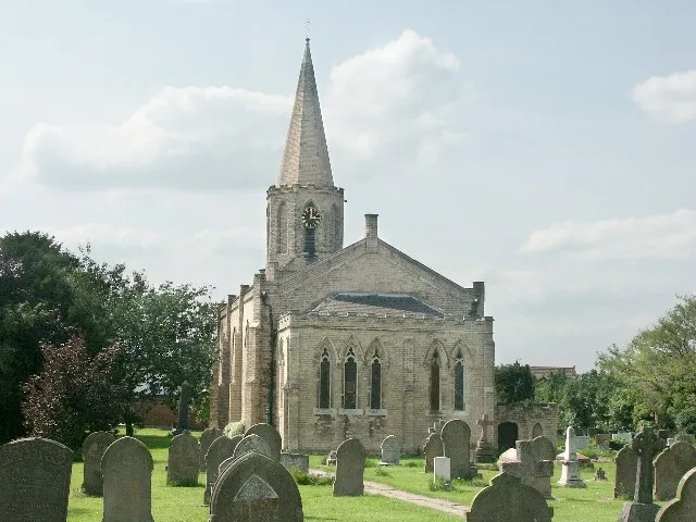 St Mary the Virgin, West Butterwick. Situated on the west bank of the River Trent, the Gothic church is of 1841 by Charles Briggs.