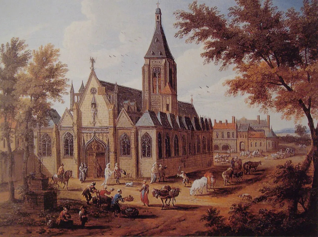 Engraving of the old Church of Saint-Sulpice