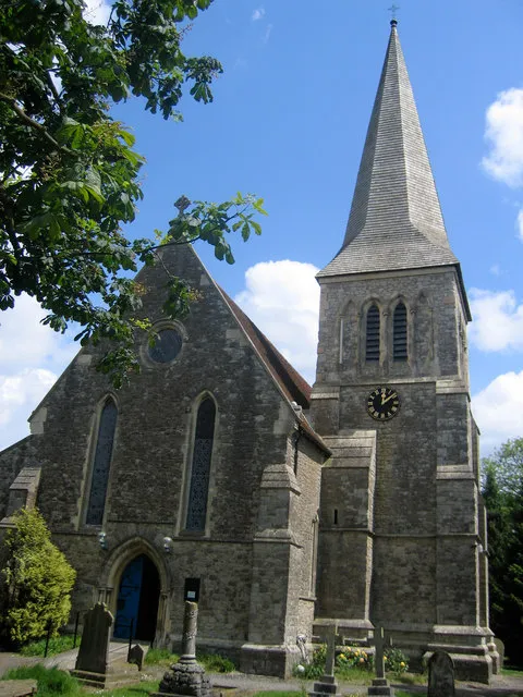 St Margaret's parish church, Collier Street, Kent, seen from the southwest