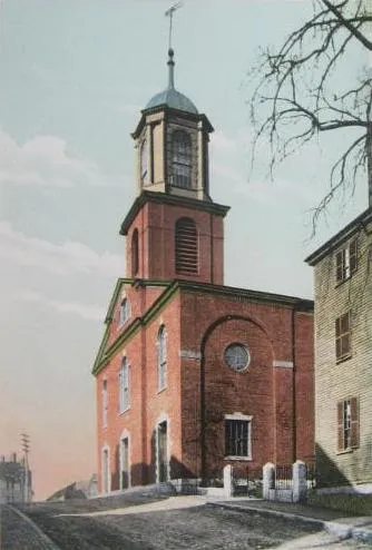 St. John's Church, Portsmouth, New Hampshire. Built in 1807, it was designed by Alexander Parris.