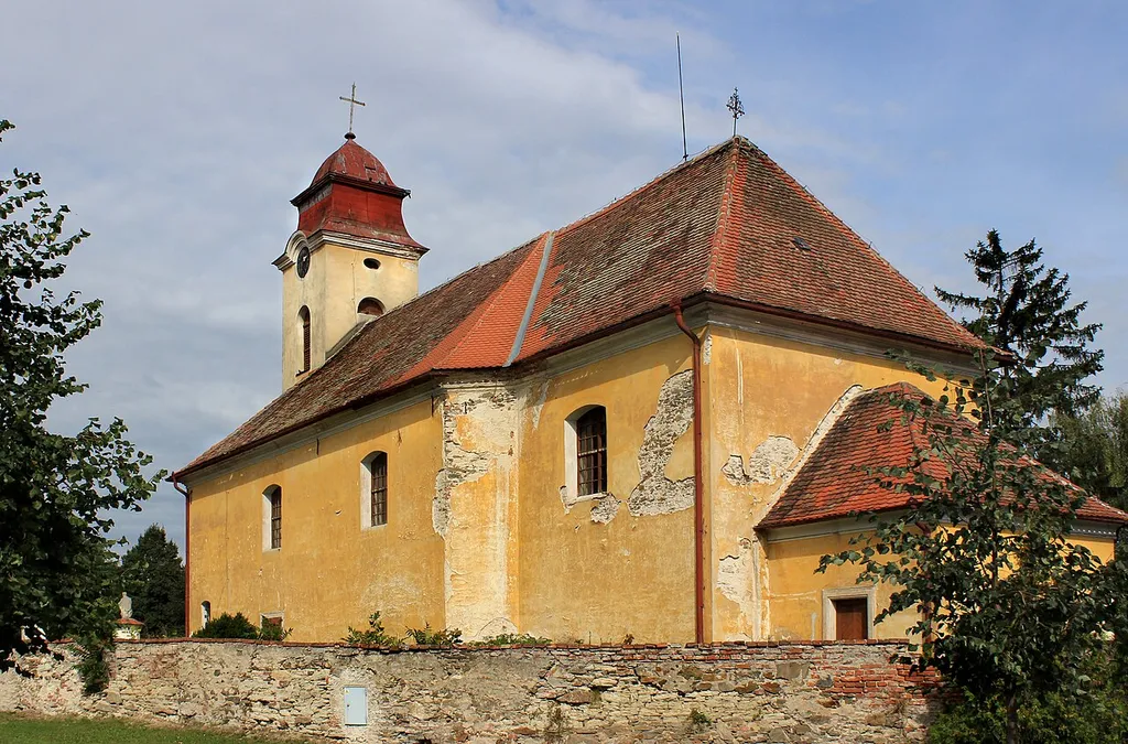 Church of the Assumption of the Virgin Mary in Kostelní Lhota, Czech Republic.