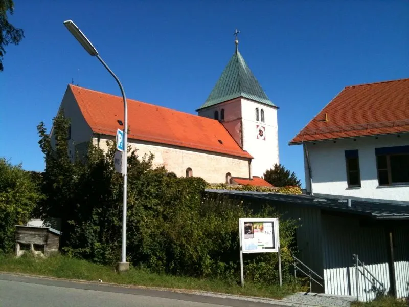The Roman Church St. Margaretha of Pettendorf in Bavaria. It is likely that the church is the rest of the destroyed abbey of the 13. century.