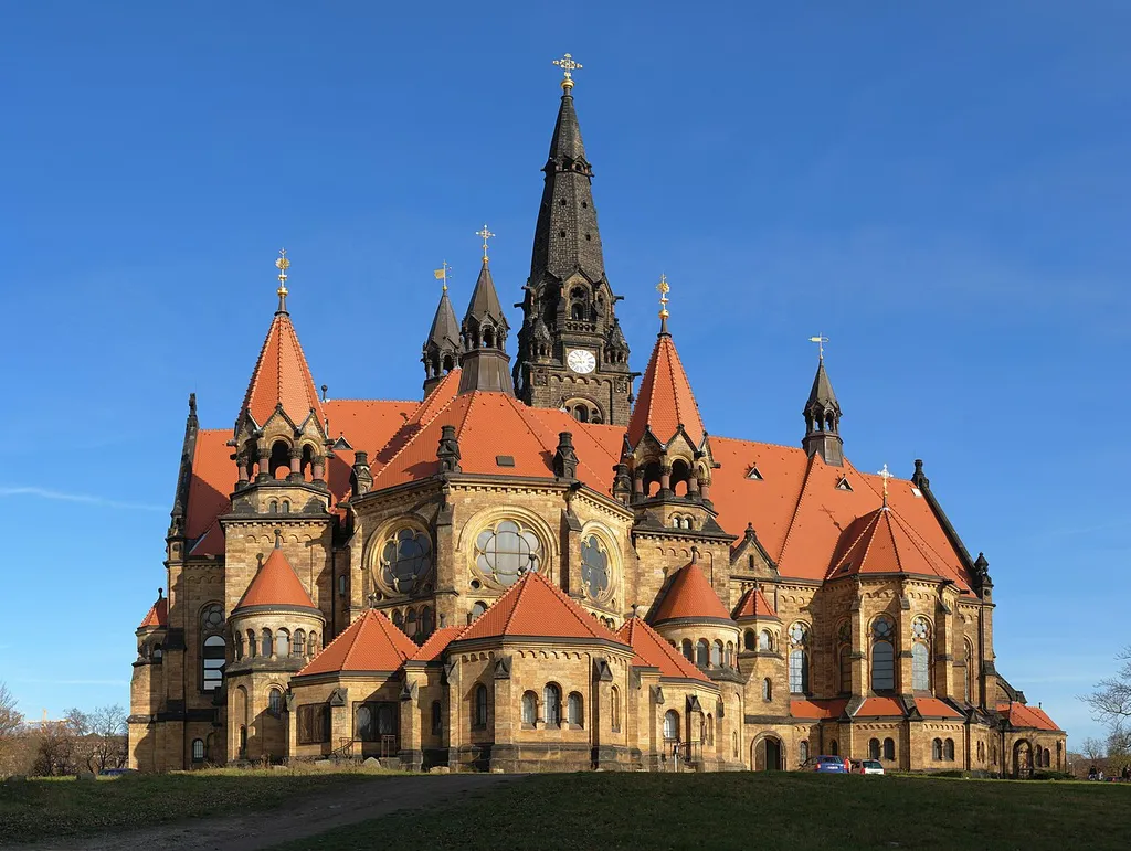 South face of the Garrison Church, Dresden, Germany.