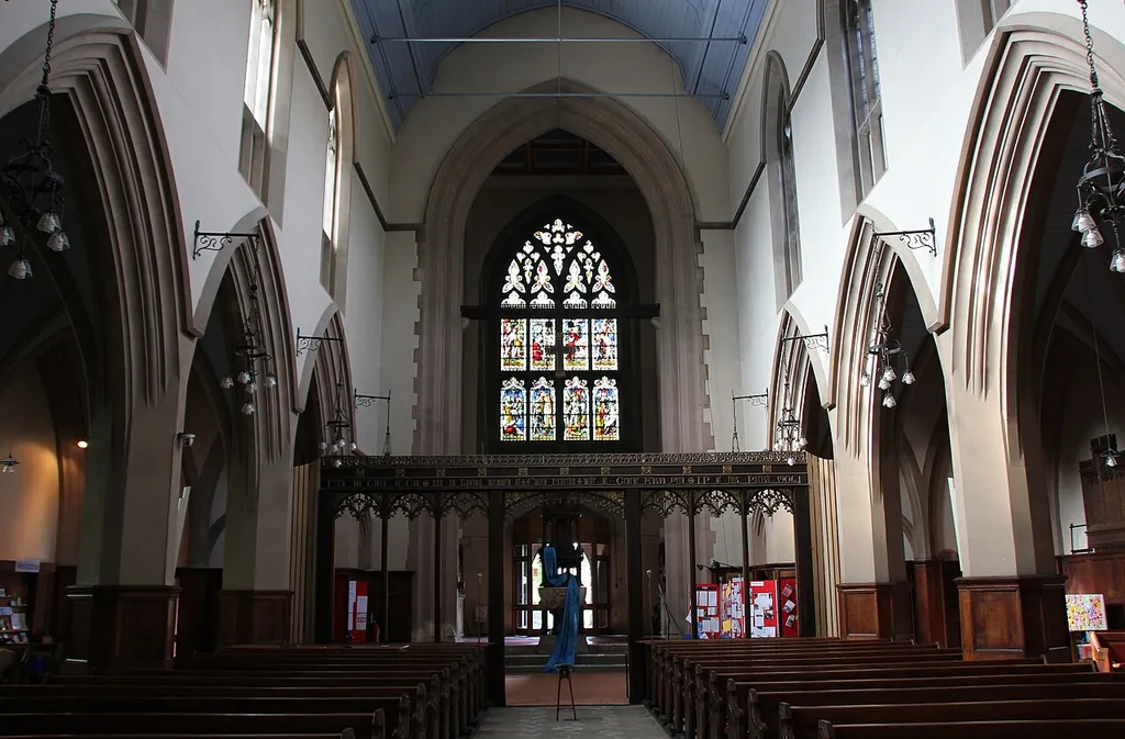 Church of St Mark, Leamington Spa. Screen designed by Victorian architect, George Bodley. Installed 1904, moved to present position 2010.