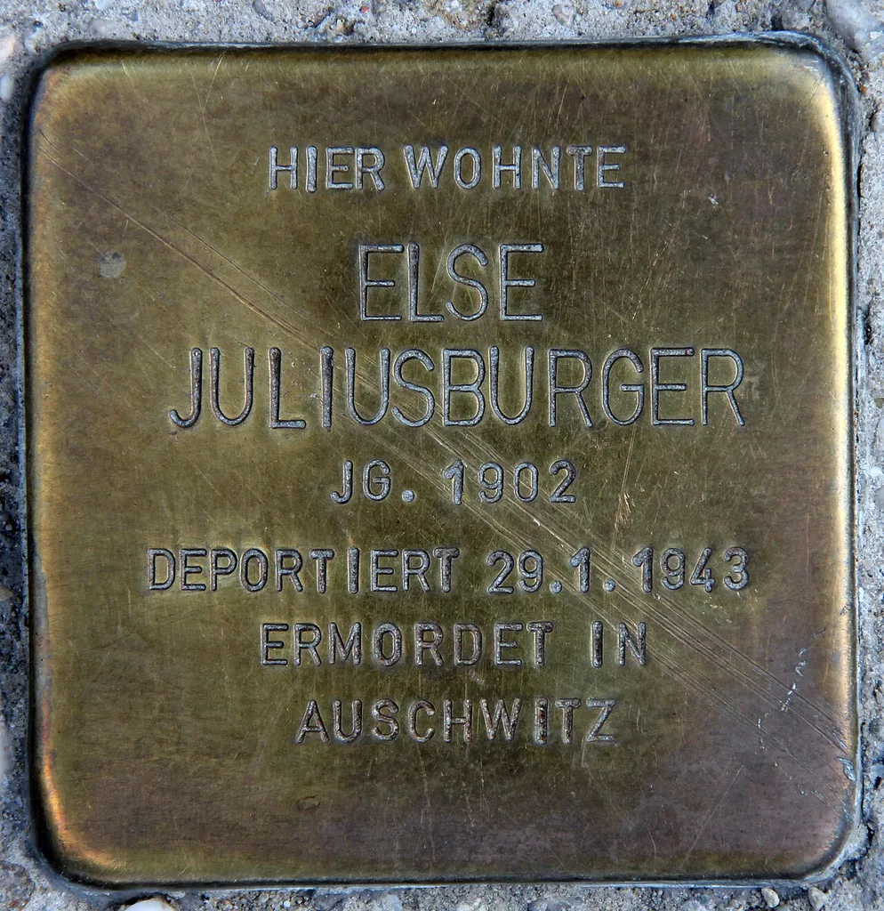 "Stolperstein" (stumbling block), Else Juliusburger, Littenstraße 3, Berlin-Mitte, Germany